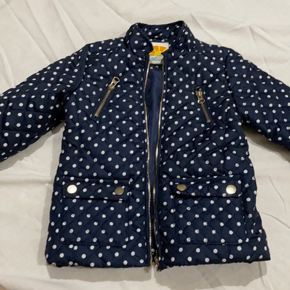 C&C California navy white polka dot jacket nwot